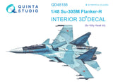 Su-30SM 3D-Printed & coloured Interior on decal paper (for KittyHawk kit)
