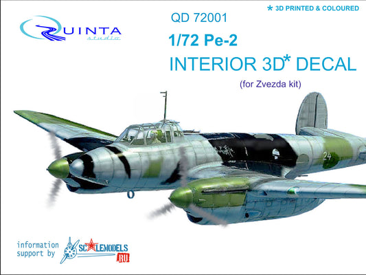 Pe-2 - 3D-Printed & coloured interior (for 7283 Zvezda kit)