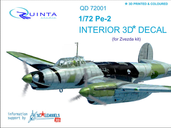 Pe-2 - 3D-Printed &amp; έγχρωμο εσωτερικό (για κιτ 7283 Zvezda)