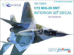 MiG-29 SMT - Τρισδιάστατη εκτύπωση &amp; έγχρωμο εσωτερικό (για κιτ Zvezda 7309)