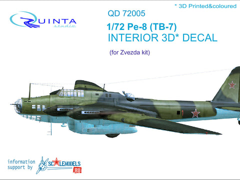 Pe-8/TB-7 - 3D-Printed & coloured Interior (for 7264, 7291 Zvezda kit)