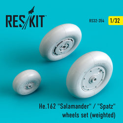 He.162 "Salamander" / "Spatz" wheels set (weighted)