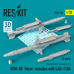 AGM-88 "Harm" missiles with LAU-118A (2 pcs) (F/A-18, F-4, F-16, EA-6, F-111) (1/32)