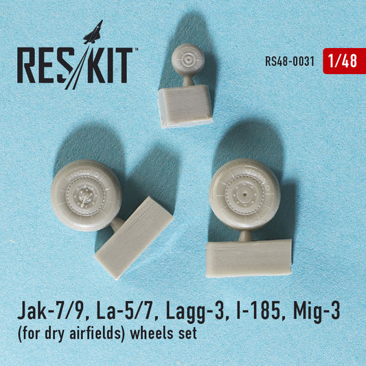 Σετ τροχών Jak-7/9, La-5/7, Lagg-3, I-185, MiG-3 (για ξηρά αεροδρόμια)