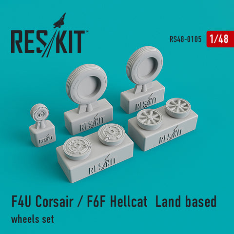 F4U Corsair / F6F Hellcat Land based Wheels Set