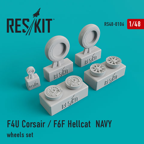 F4U Corsair / F6F Hellcat NAVY Wheels Set