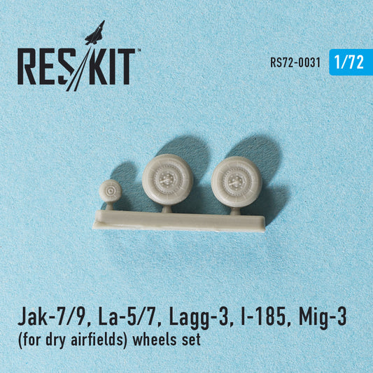 Jak-7/9, La-5/7, Lagg-3, I-185, Mig-3 (για ξηρά αεροδρόμια) Σετ τροχών