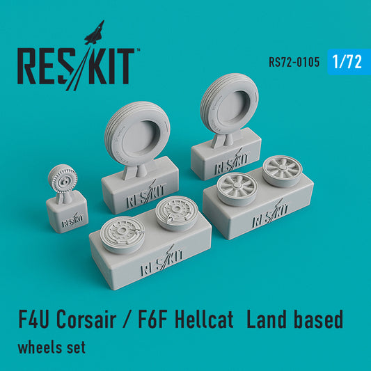 F4U Corsair / F6F Hellcat Land based Wheels Set