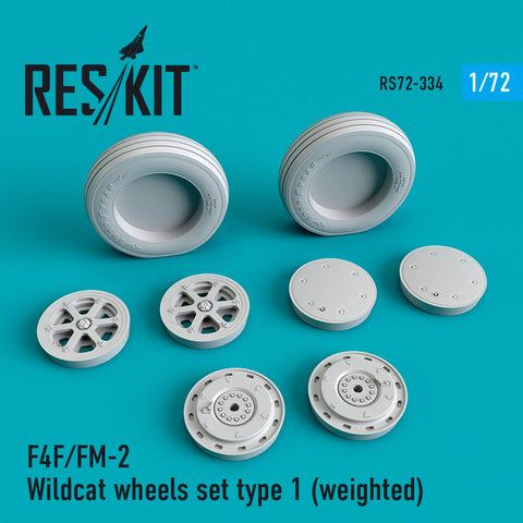 F4F/FM-2 "Wildcat" wheels set type 1 (weighted) (1/72)