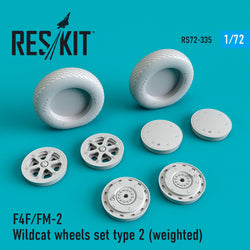 F4F/FM-2 "Wildcat" wheels set type 2 (weighted) (1/72)