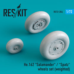 He.162 "Salamander" / "Spatz" wheels set (weighted) (1/72)