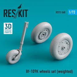 Bf-109K wheels set (weighted) (1/72)