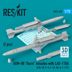 AGM-88 "Harm" missiles with LAU-118A (2 pcs) (F/A-18, F-4, F-16, EA-6, F-111) (1/72)