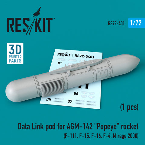Data Link pod for AGM-142 "Popeye" rocket (F-15, F-16, F-4, Mirage 2000, F-111) (1/72)