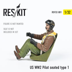 US WW2 Pilot seated type 1 (1/32)