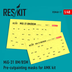 MiG-31 Pre-cut painting masks for AMK kit (1/48)