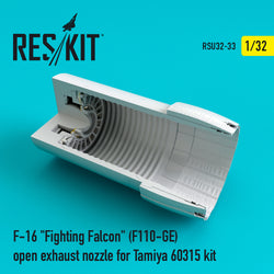 F-16 "Fighting Falcon" (F110-GE) open exhaust nozzle for Tamiya kit (1/32)
