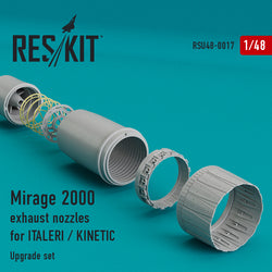 MIRAGE 2000 exhaust nozzles (for ITALERI / KINETIC)