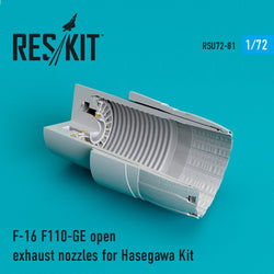 F-16 F110-GE open exhaust nozzle for Hasegawa Kit