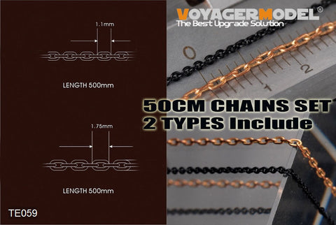 Chains set (1.1mm & 1.75mm) 50cm each