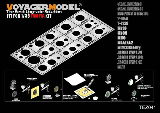 1/35 Modern AFV Road Wheels Stenciling template ver 1