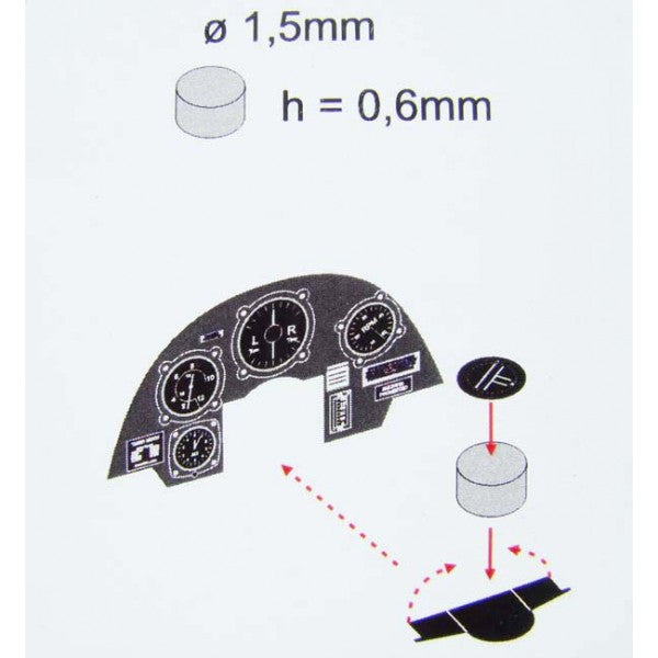 Tiger Moth (Black) Instrument Panel