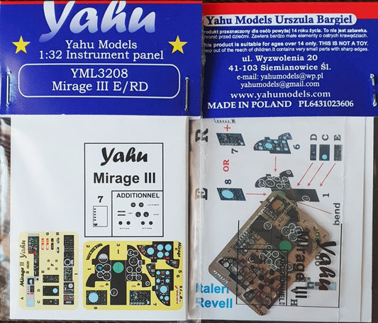 Mirage III E/RD Instrument Panel Set