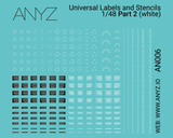 Universal Labels and Stencils Part 2 (white)