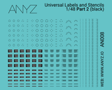 Universal Labels and Stencils Part 2 (black)