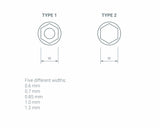 Nuts & Washers Type 2 / 0.6mm-1.2mm 200 pcs
