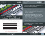 Universal Lines 3.00mm - 10.0mm (Chrome)