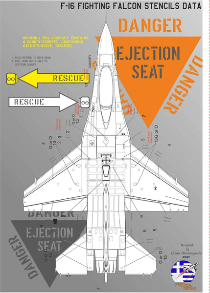 F-16 VIPER STENCILS DATA