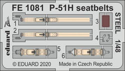 P-51H seatbelts STEEL 1/48 (Modelsvit)