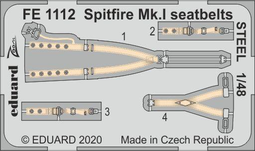 Spitfire Mk. I 1/48 seatbelts STEEL (Eduard)