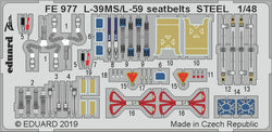 L-39MS/L-59 seatbelts STEEL 1/48 (Trumpeter)