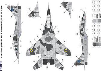 Digital camouflage masks for Ukrainian MiG-29UB