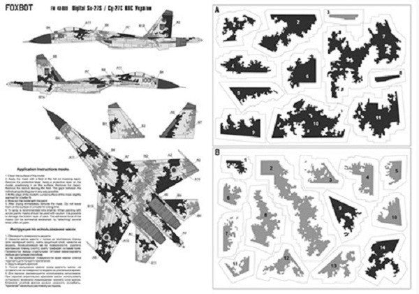 Digital camouflage masks for Ukrainian Su-27