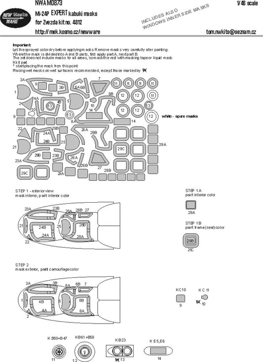 Mi-24 P EXPERT kabuki masks (1/48)