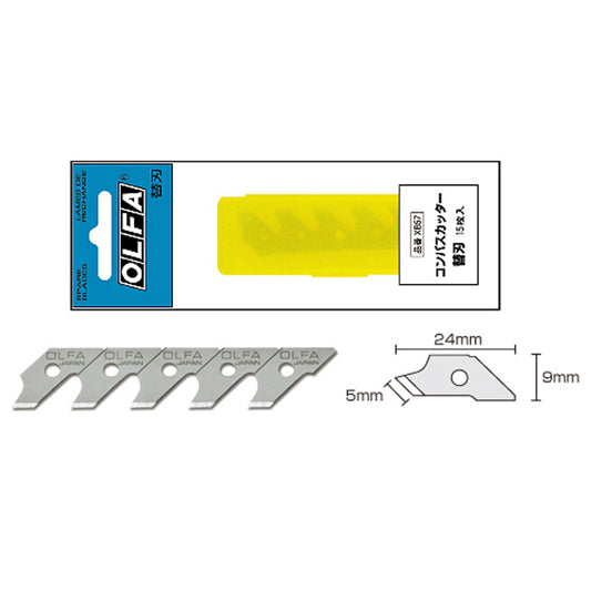 OLFA Hand Compass Cutter Spare Blades (15-pack)
