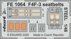 F4F-3 seatbelts STEEL 1/48 (Hobby Boss)